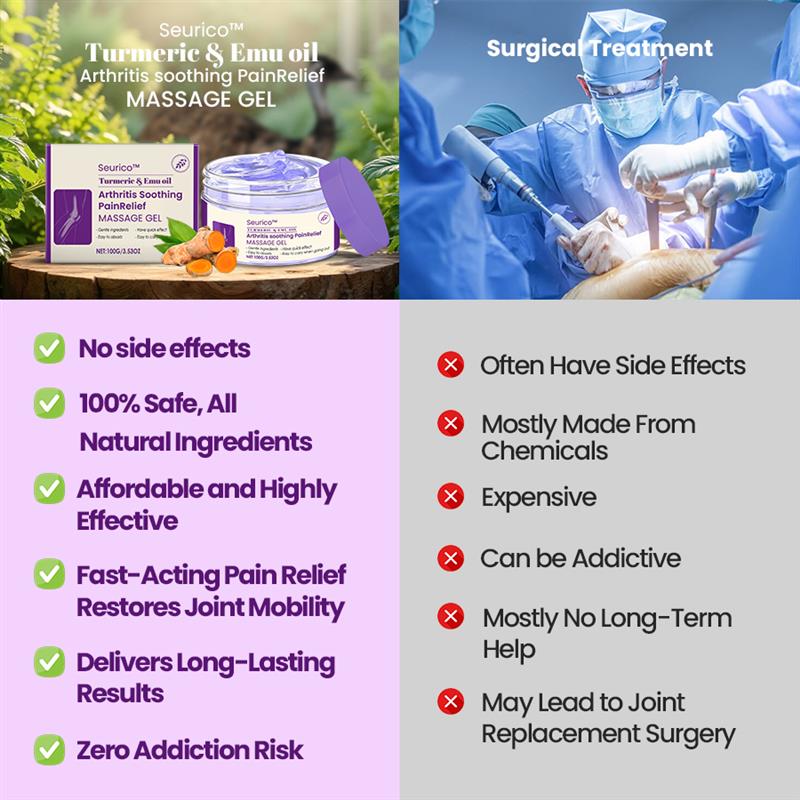 Seurico™ Turmeric & Emu oil Arthritis soothing PainRelief Massage Gel