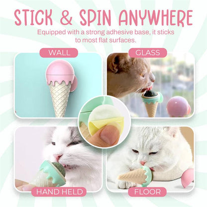 Seurico™ Ice cream spinning mint ball cat toy