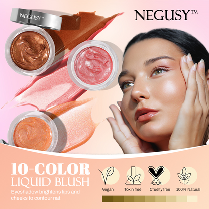 NEGUSY™ 10-color liquid blush eyeshadow brightens lips and cheeks to contour nat