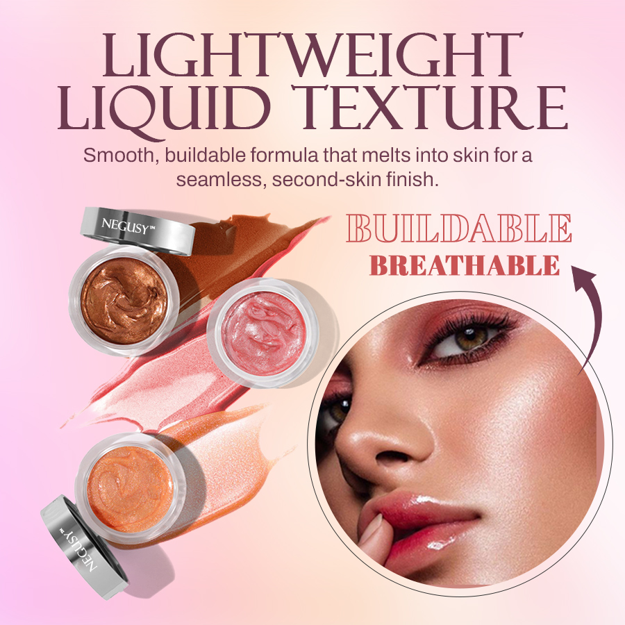 NEGUSY™ 10-color liquid blush eyeshadow brightens lips and cheeks to contour nat
