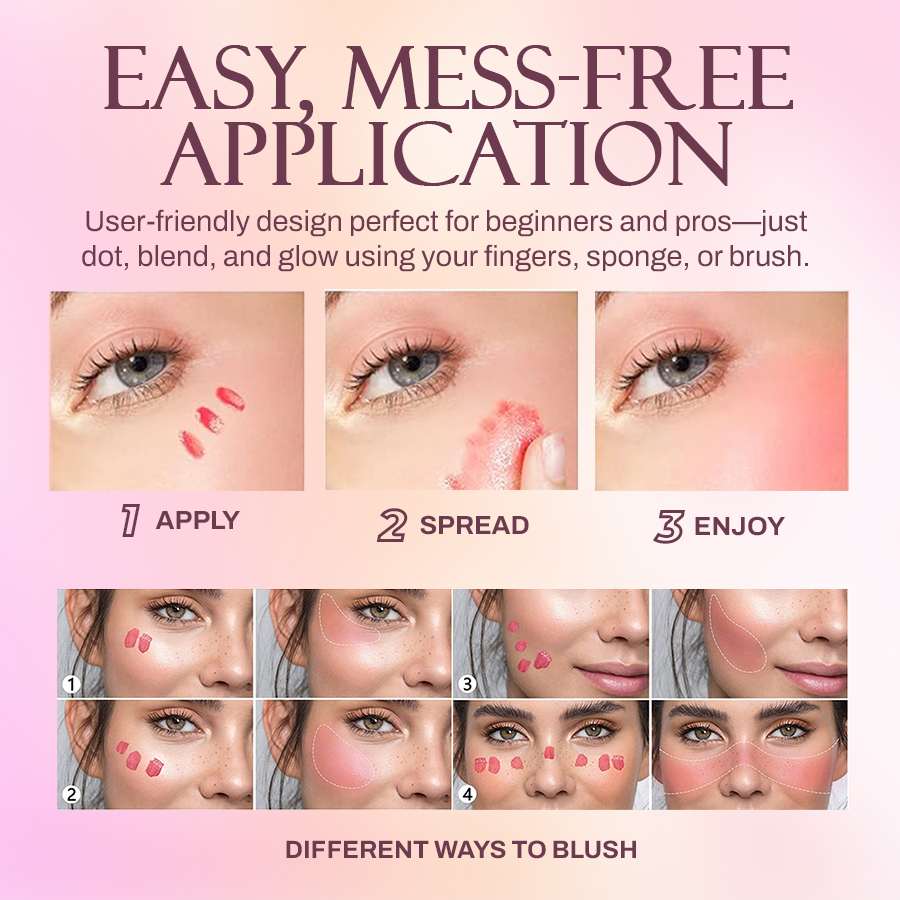 NEGUSY™ 10-color liquid blush eyeshadow brightens lips and cheeks to contour nat