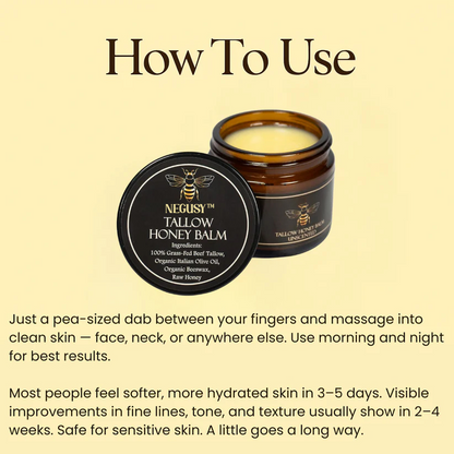 NEGUSY™ Organic Grass-Fed Beef Tallow Balm