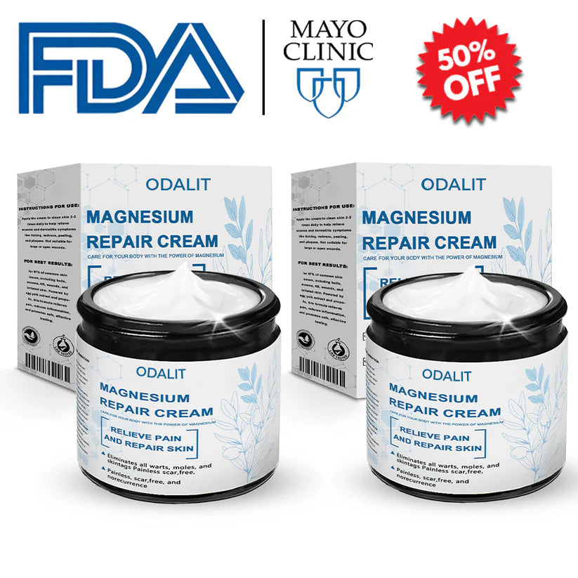 🏆✅Mayo Clinic Official: Magnesium skin repair cream (Eczema and Psoriasis Relief, Skin Repair, Even Tone, Acne and Dark Spot Treatment, Wart and Mole Removal)
