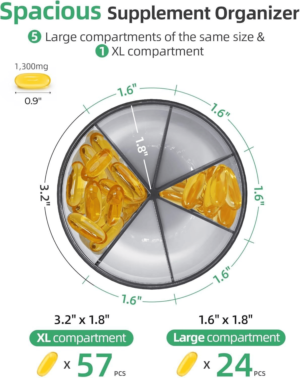 🎁Last Day Promotion🔥Pill Dispenser Bottle with 6 Compartments | Never Miss a Dose Again! 💊⏰