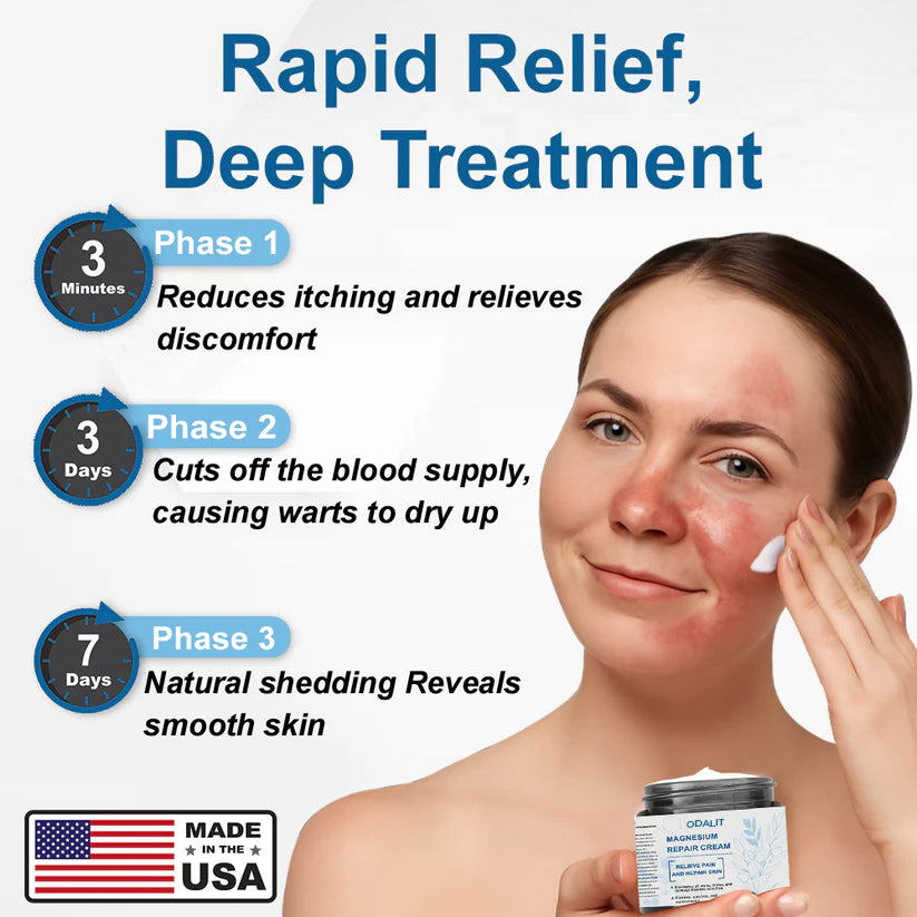 🏆✅Mayo Clinic Official: Magnesium skin repair cream (Eczema and Psoriasis Relief, Skin Repair, Even Tone, Acne and Dark Spot Treatment, Wart and Mole Removal)