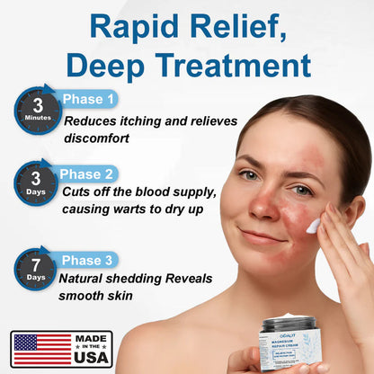 🏆✅Mayo Clinic Official: Magnesium skin repair cream (Eczema and Psoriasis Relief, Skin Repair, Even Tone, Acne and Dark Spot Treatment, Wart and Mole Removal)