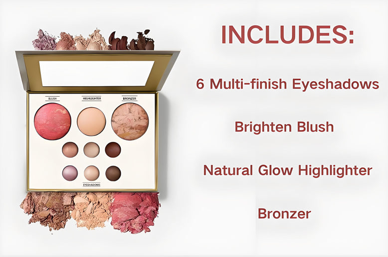 Final 3 Hours: 60% OFF🔥Balance & Glow Starter Kit -  Foundation, Full Face Palette & Brush
