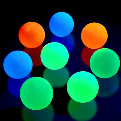 Glow-in-the-Dark Stress Relief Squishy Ball - Extra Strong Adhesion, No Residue Left (5PCS)