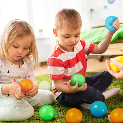 Glow-in-the-Dark Stress Relief Squishy Ball - Extra Strong Adhesion, No Residue Left (5PCS)