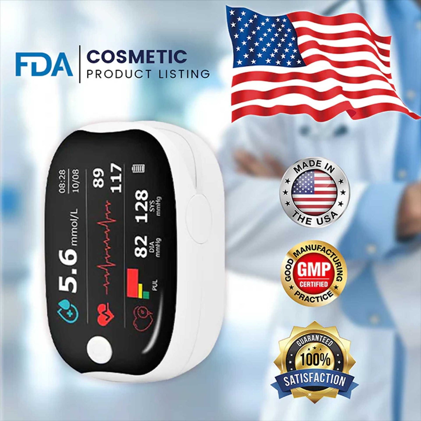 🔥🔥 Over 10000 units sold in the past 30 days _ Non invasive precision multifunctional blood glucose meter