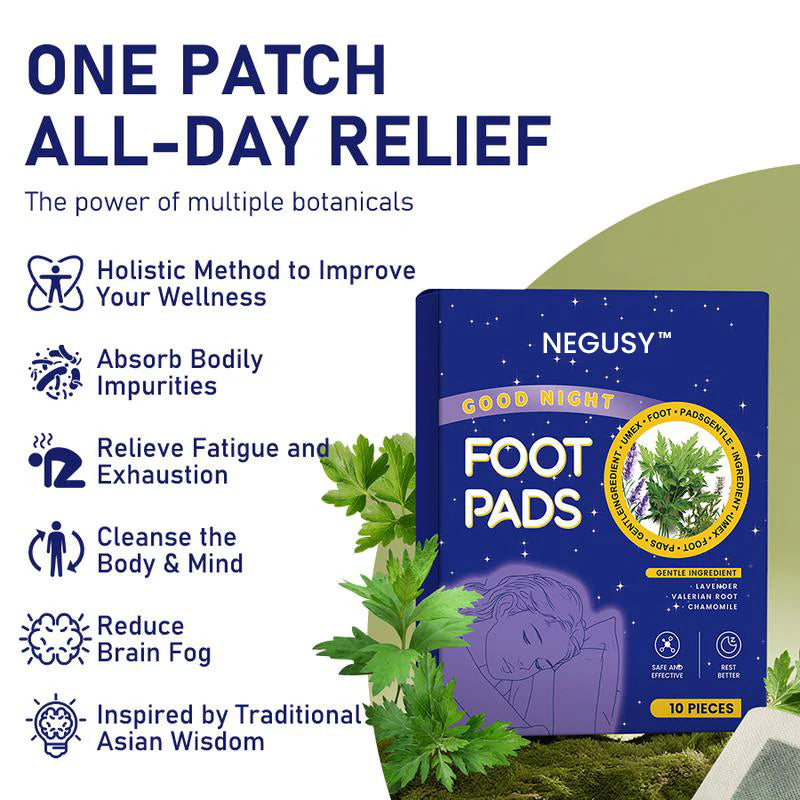 NEGUSY™ Deep Relaxing Foot Patches  – Soothe Tired Feet, Relieve Stress, Promote Relaxation & Better Sleep