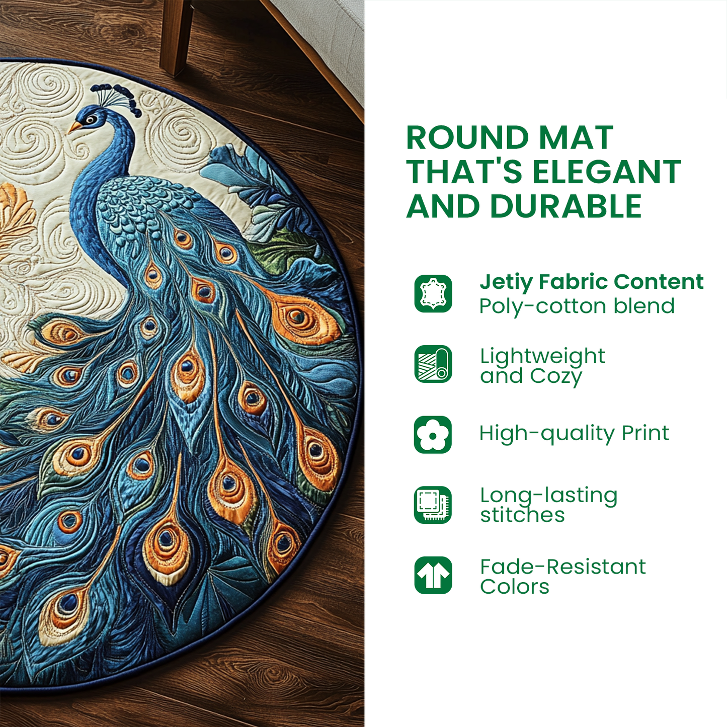 Magic Gnome Quilted Round Mat
