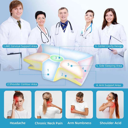 Memory Foam Neck Support Pillow for a Good Night's Sleep