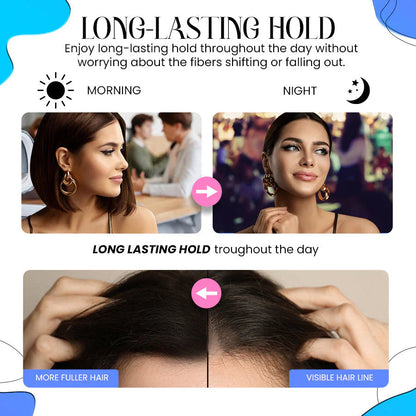 Exclusive No Hair Damage Patent: Supersize Color Fibers with Refill Set