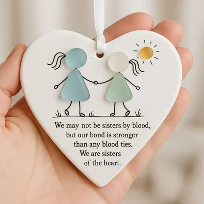 ⏳LAST DAY SALE 49% OFF!⏰Heart-Shaped Sea Glass Angel Friendship Ornament✨ Shaped by Nature & Crafted by Hand
