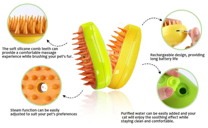 Seurico™ Patented Exclusive Rechargeable Steam Pet Brush